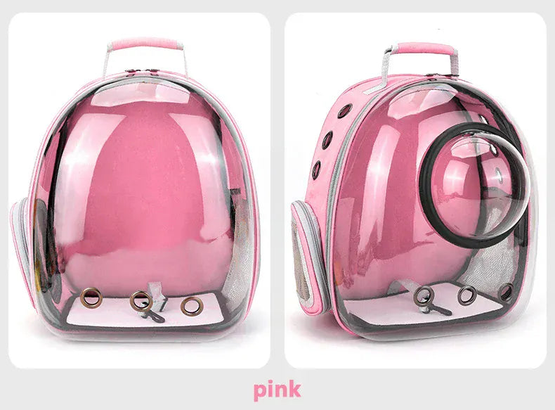 Transparent Cat Carrier Backpack – Bubble Window Pet Travel Bag for Small Dogs & Cats