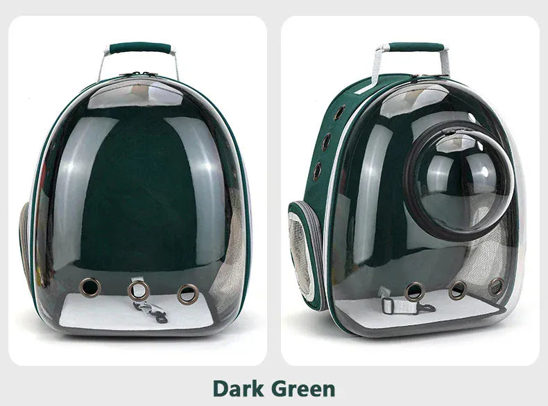 Transparent Cat Carrier Backpack – Bubble Window Pet Travel Bag for Small Dogs & Cats