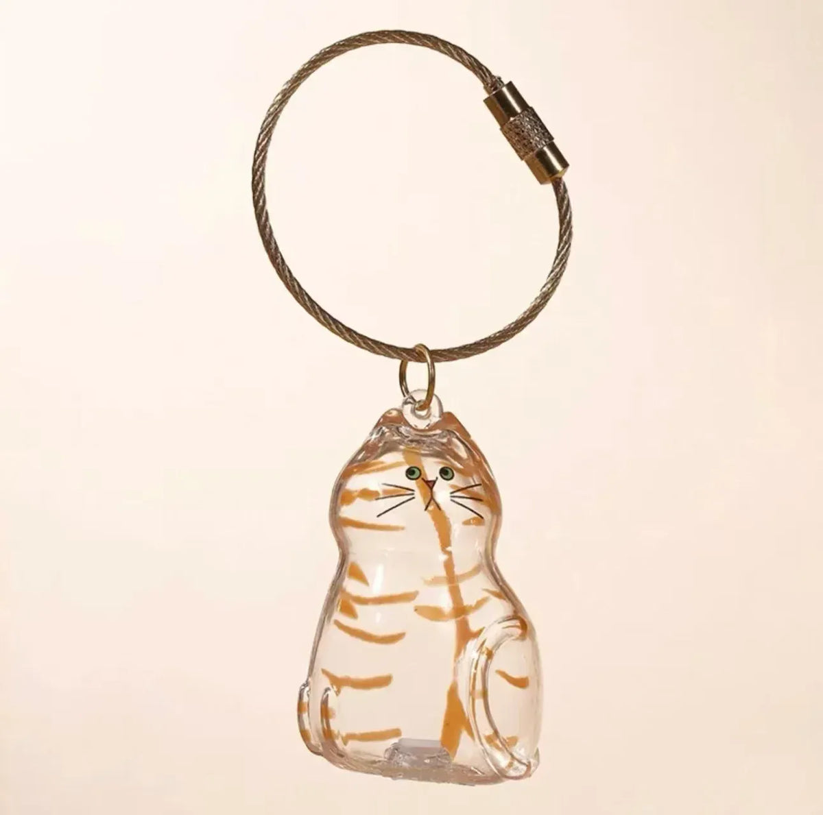 Transparent Cat Hair Storage Keychain - Pet Fur Keepsake Memorial Pendant