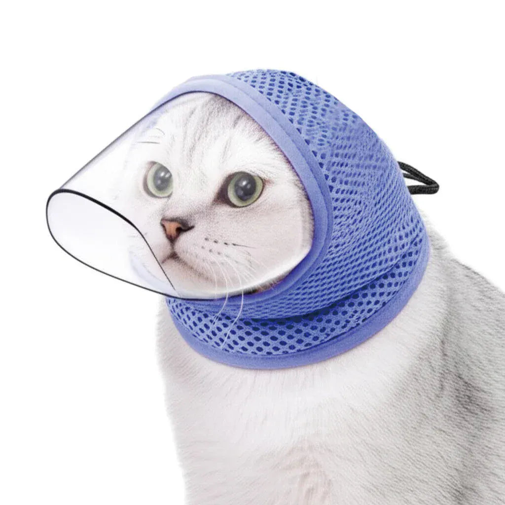 Transparent Cat Recovery Mask - Anti-Licking & Anti-Scratch Protective Headgear