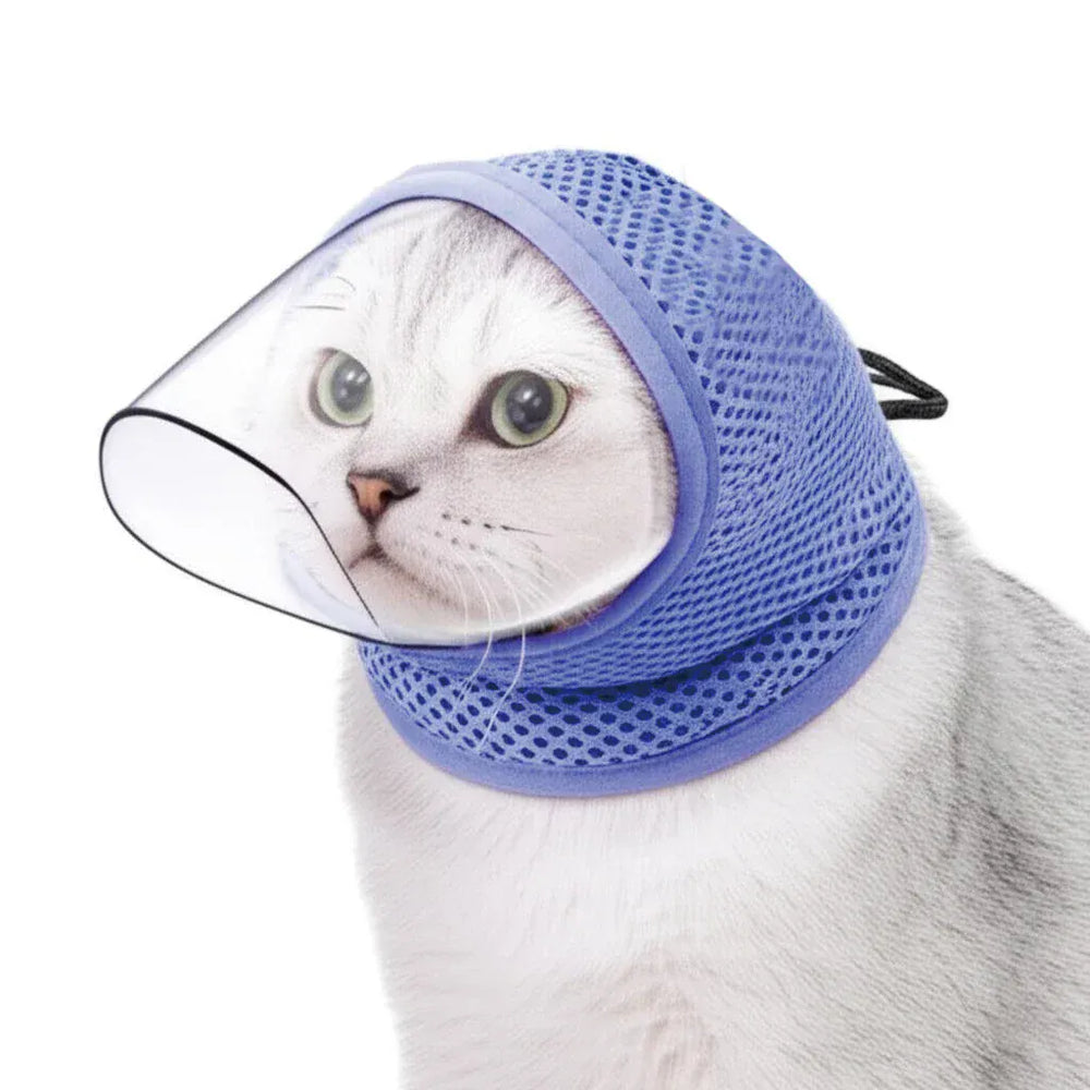 Transparent Cat Recovery Mask - Anti-Licking & Anti-Scratch Protective Headgear