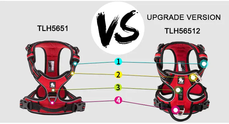 Truelove No-Pull Dog Harness - Reflective Safety Vest with 4 Adjustment Points