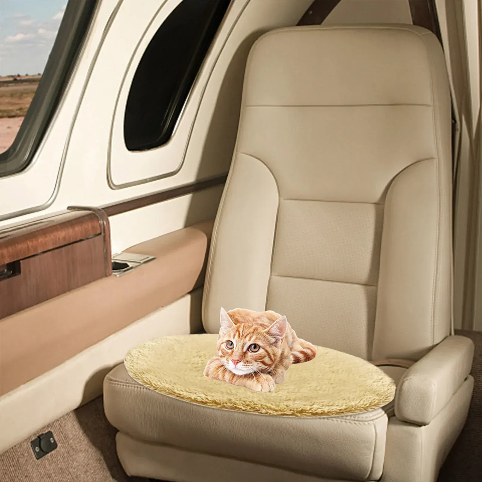 USB Electric Pet Heating Pad - Constant Temperature 28°C Winter Warm Bed for Cats & Small Dogs, Portable Plush Heating Mat