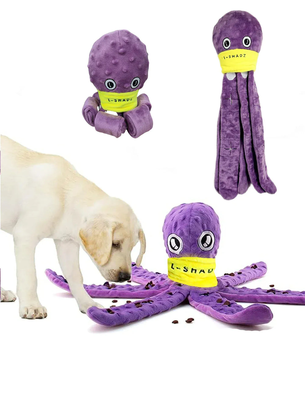 Valentine’s Day Dog Snuffle Toy | Plush Octopus Interactive Puzzle | Chew & Slow Feeding Game for Puppies & Dogs