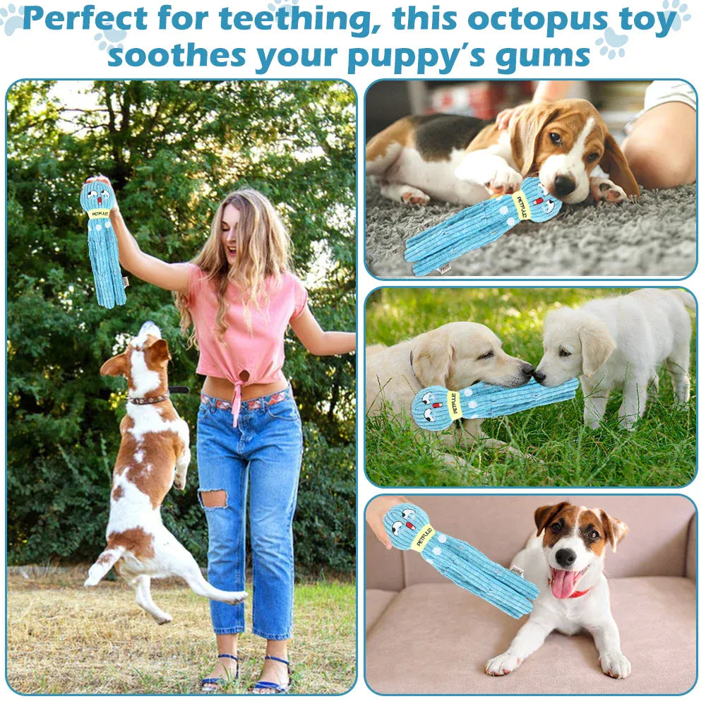 Valentine’s Day Dog Snuffle Toy | Plush Octopus Interactive Puzzle | Chew & Slow Feeding Game for Puppies & Dogs