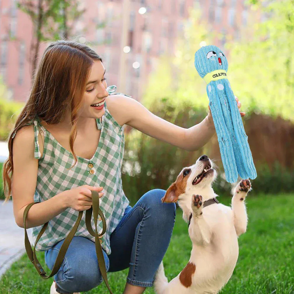 Valentine’s Day Dog Snuffle Toy | Plush Octopus Interactive Puzzle | Chew & Slow Feeding Game for Puppies & Dogs