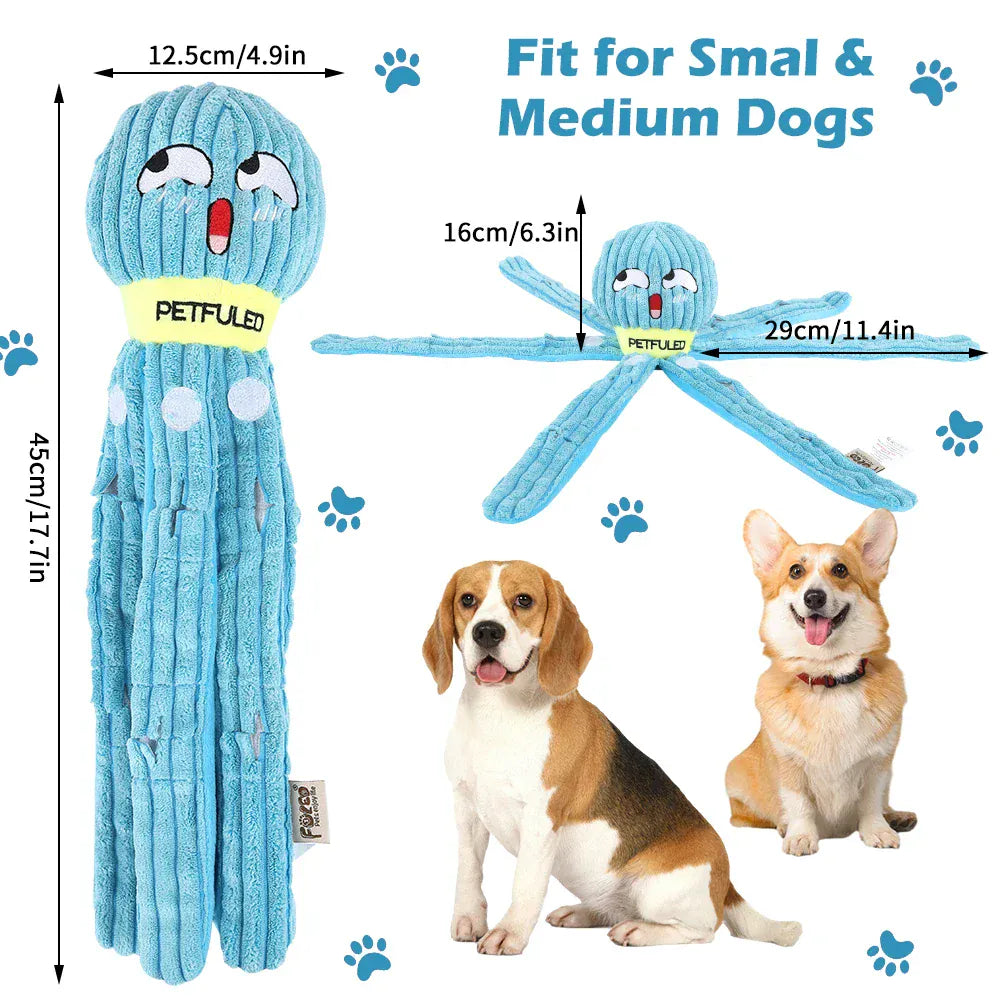 Valentine’s Day Dog Snuffle Toy | Plush Octopus Interactive Puzzle | Chew & Slow Feeding Game for Puppies & Dogs