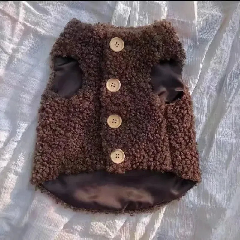 Warm Lambhair Fleece Cat Clothes | Soft Cozy Winter Vest for Cats & Puppies | Kitten Jacket Coat | Pet Sphynx Costume Sweater 고양이