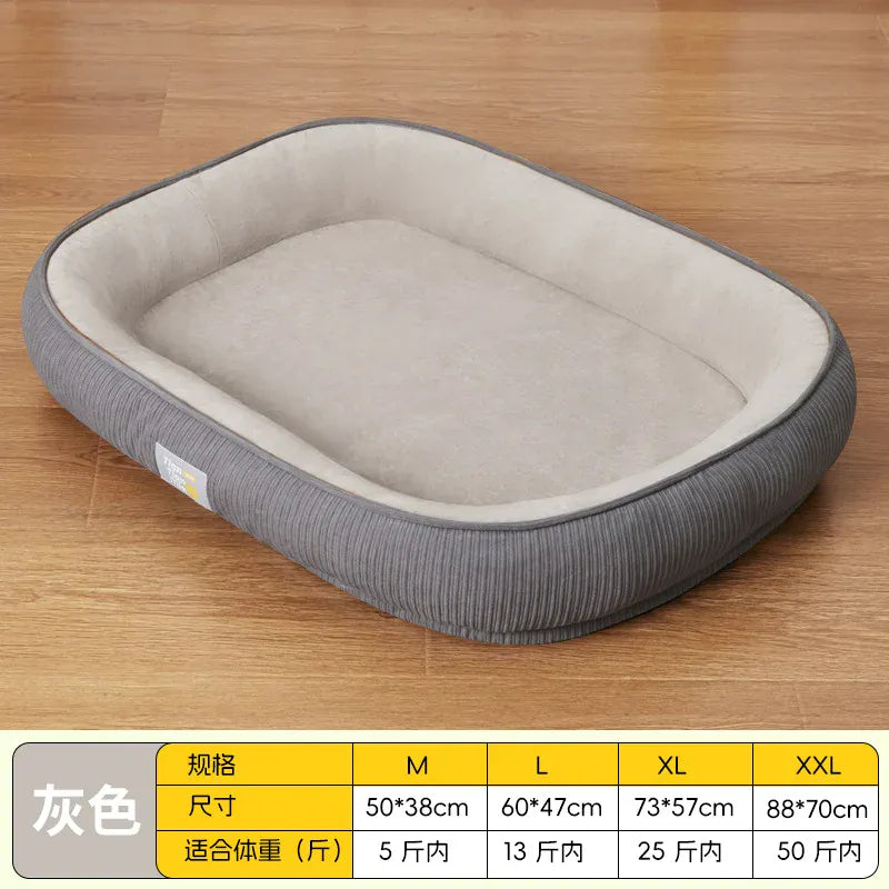 Washable Dog Kennel - Four Season Disassemblable Pet Bed with Mat