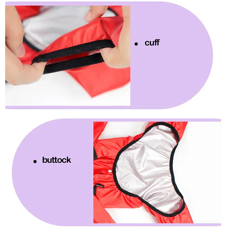 Waterproof Pet Dog Raincoat with Transparent Hood | Hooded Jumpsuit for Small & Medium Dogs & Cats | Water-Resistant Pet Jacket