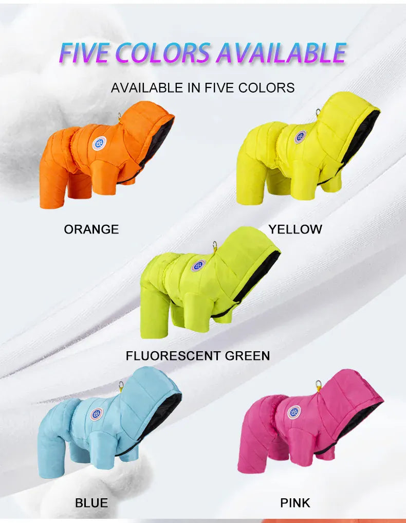 Waterproof Winter Dog Coat – Warm Fleece-Lined Jacket Vest for Small Dogs, French Bulldog, Chihuahua & Puppies