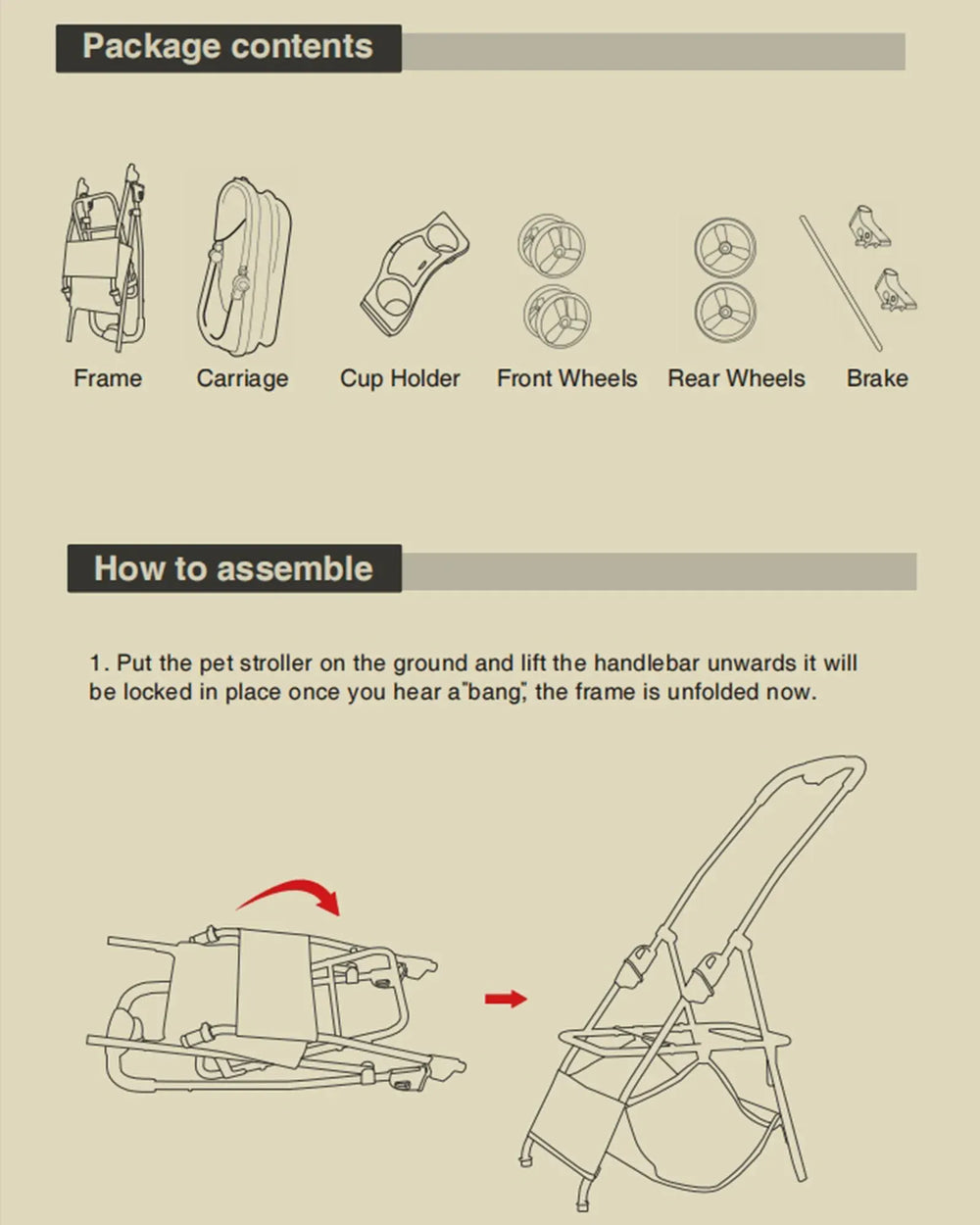 Wedyvko Luxury Pet Stroller - Detachable 4-Wheel Dog Stroller with Cup Holder, One-Click Folding Design & Travel Carrying Bag