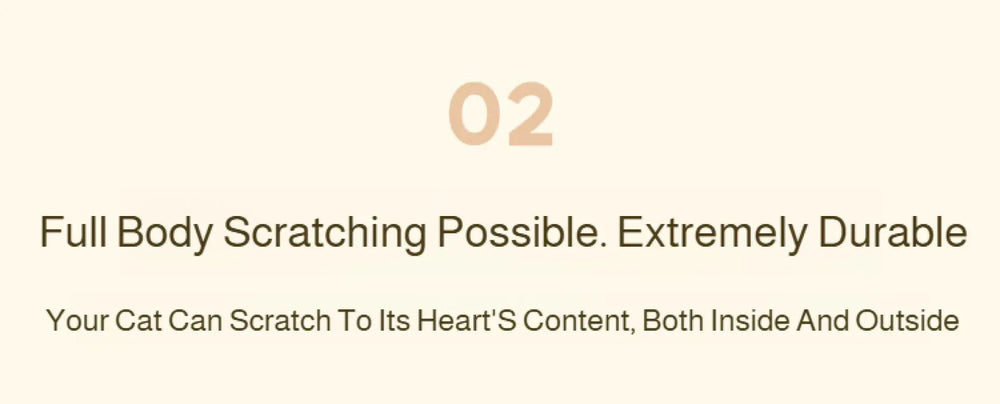 Winter Double Enclosed Cat House - Tree Hole Design MultiLayer Scratching Board