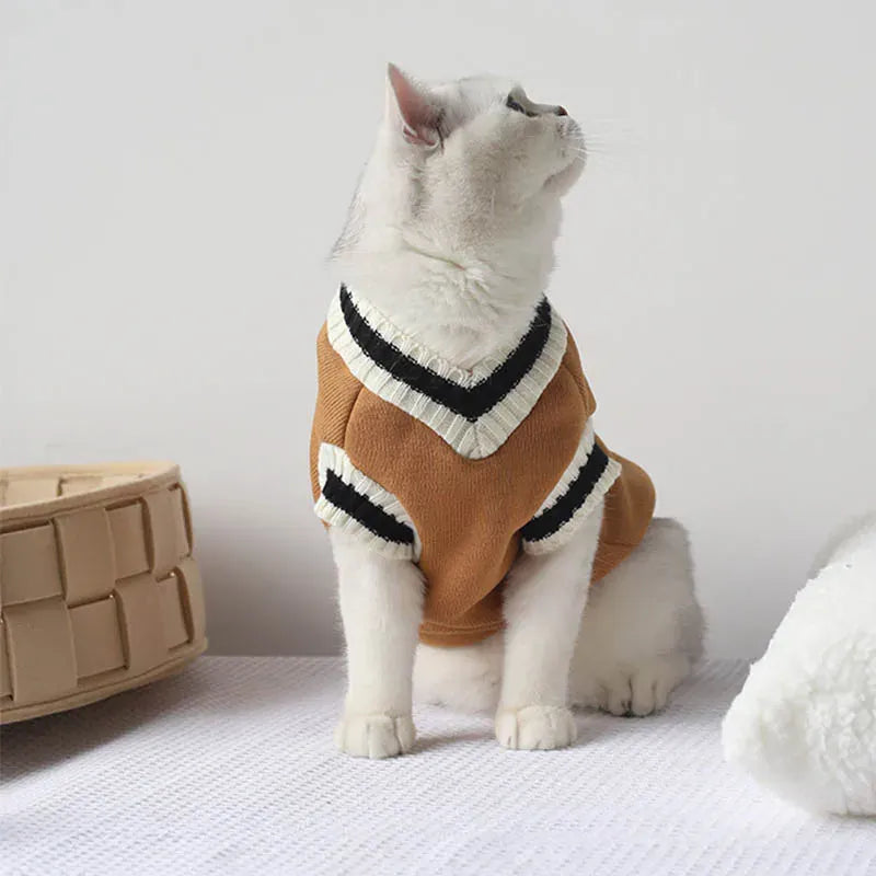 Winter Pet Sweater Pullover | Cozy Dog & Cat Vest, Puppy Jacket & Kitty Costume