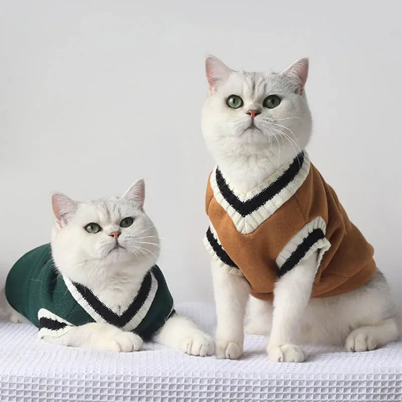 Winter Pet Sweater Pullover | Cozy Dog & Cat Vest, Puppy Jacket & Kitty Costume
