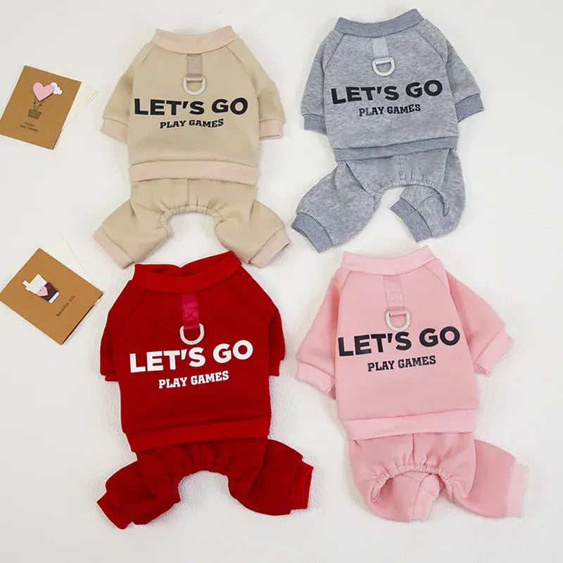 Winter Warm Dog Coat | Small & Medium Dog Hoodie, Thickened Jumpsuit for Puppies | Soft & Cozy Pet Clothes