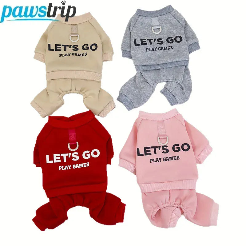 Winter Warm Dog Coat | Small & Medium Dog Hoodie, Thickened Jumpsuit for Puppies | Soft & Cozy Pet Clothes